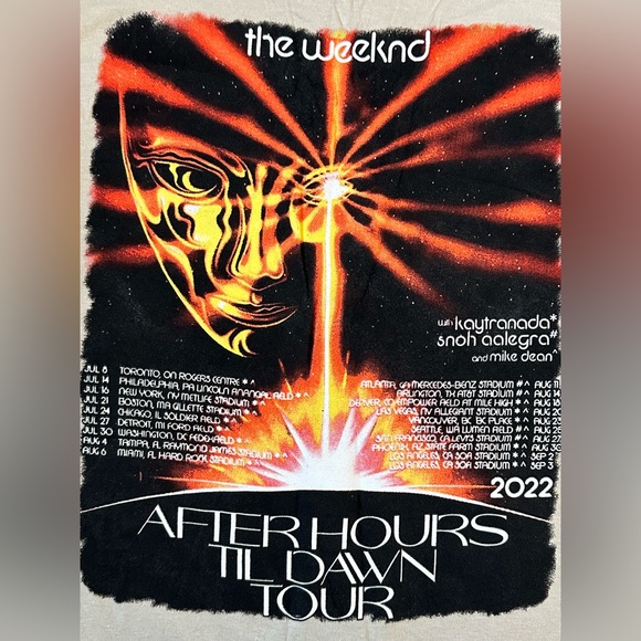 the weeknd after hours till dawn official tour shirt. size 2XL. NY MetLife Stadi - Picture 4 of 4